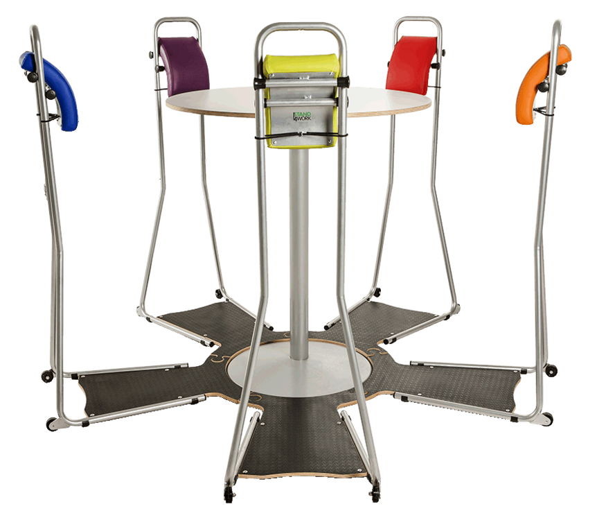 Stand4Work Stand 4 Work S4W Sta-stoel blauw Worktrainer.nl